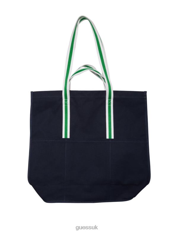 GUESS Women Originals Vintage Logo Tote Blackened Blue Bags V28V63096