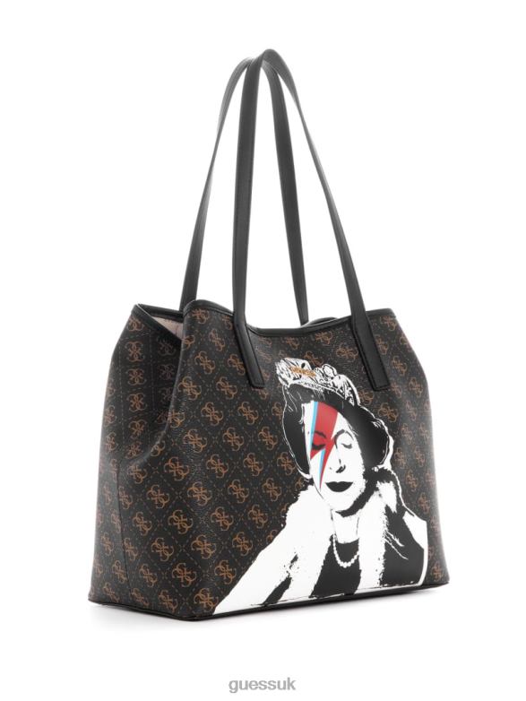 GUESS Women Queen Quattro G Logo Tote Bleu/La Bamba Wash Bags V28V63106
