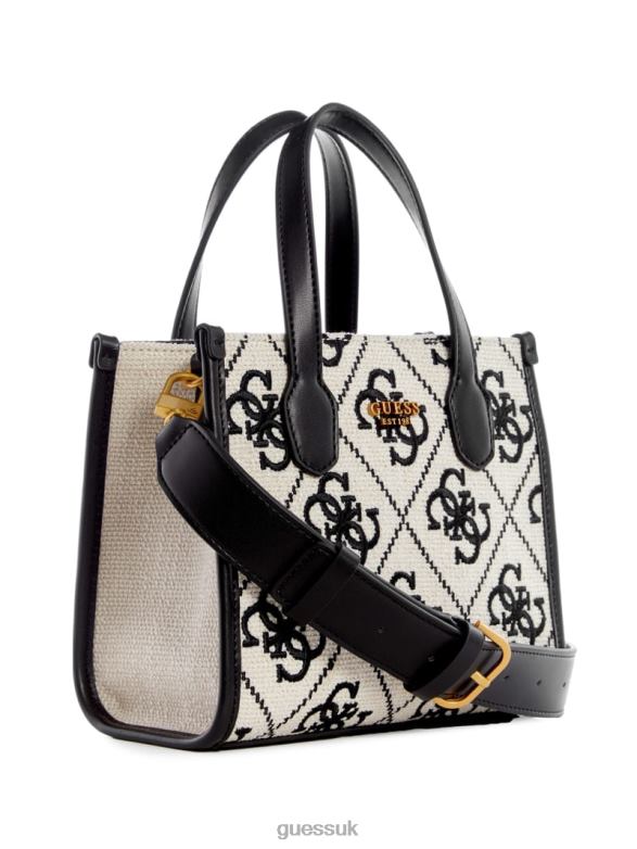 GUESS Women Silvana Embroidered Canvas Mini Tote Blossom Bags V28V63078
