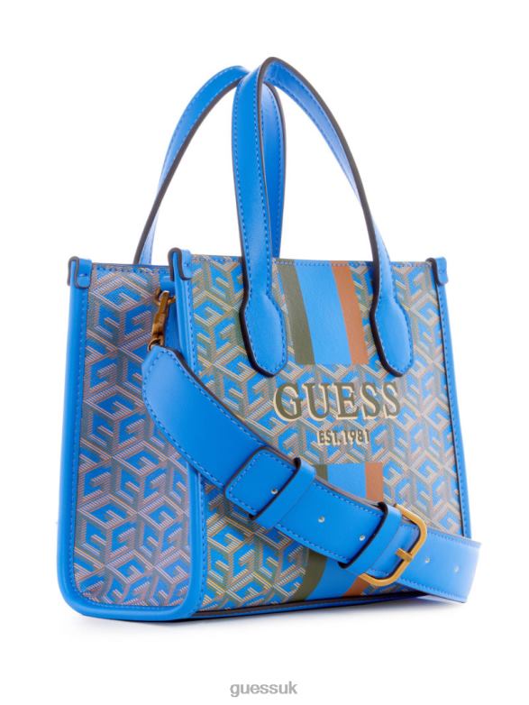 GUESS Women Silvana Mini Totes Aquatic Logo Bags V28V62773