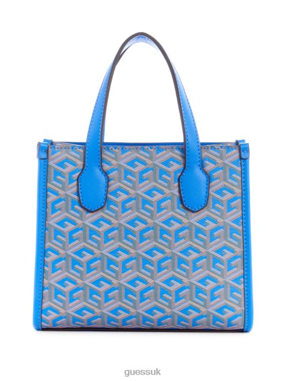 GUESS Women Silvana Mini Totes Aquatic Logo Bags V28V62773