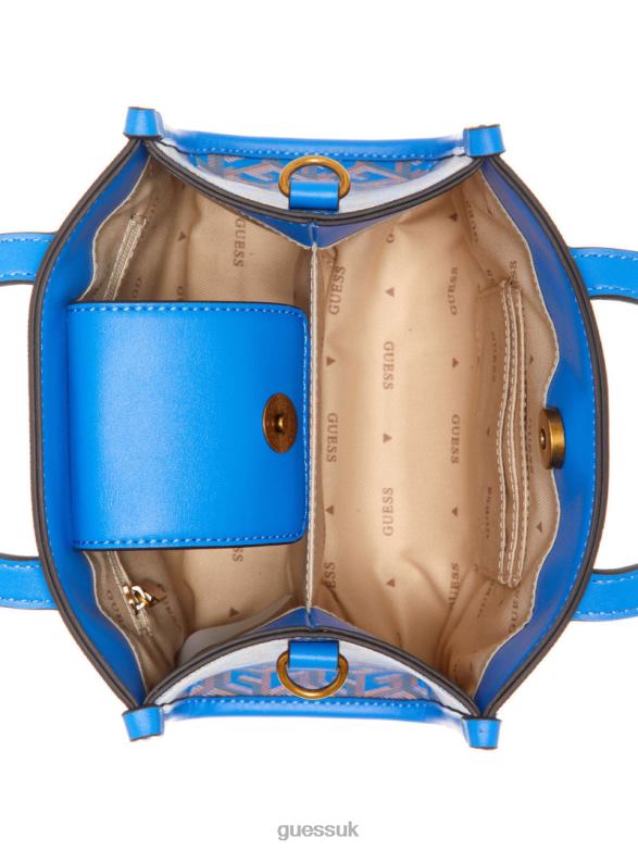 GUESS Women Silvana Mini Totes Aquatic Logo Bags V28V62773
