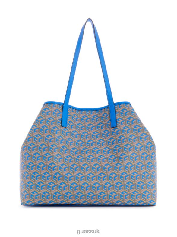 GUESS Women Vikky Large Tote Aquatic Logo Bags V28V63239