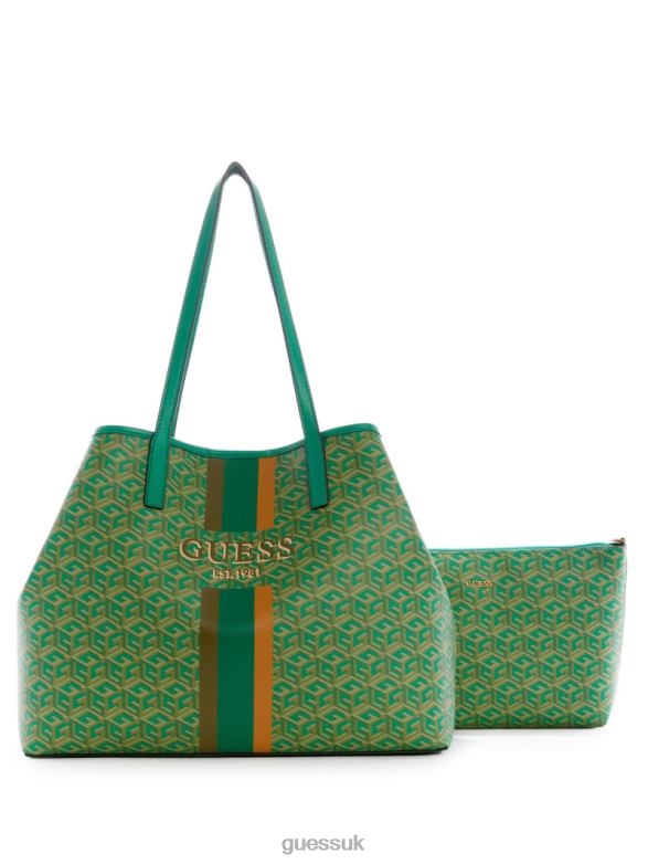 GUESS Women Vikky Large Tote Forest Logo Bags V28V63251