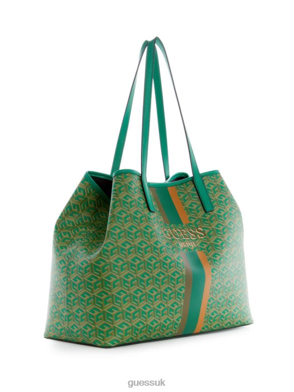 GUESS Women Vikky Large Tote Forest Logo Bags V28V63251