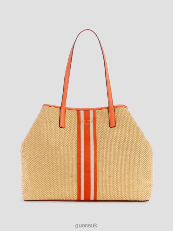 GUESS Women Vikky Raffia Stripe Large Tote Belle Bags V28V63107