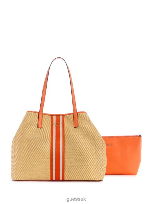 GUESS Women Vikky Raffia Stripe Large Tote Belle Bags V28V63107