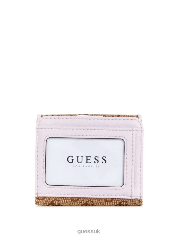 GUESS Women Aviana Petite Wallet Latte/Lilac Bags V28V63166