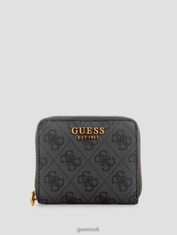 GUESS Women Ginevra Logo Small Zip-Around Wallet Cloud Wash Bags V28V63130