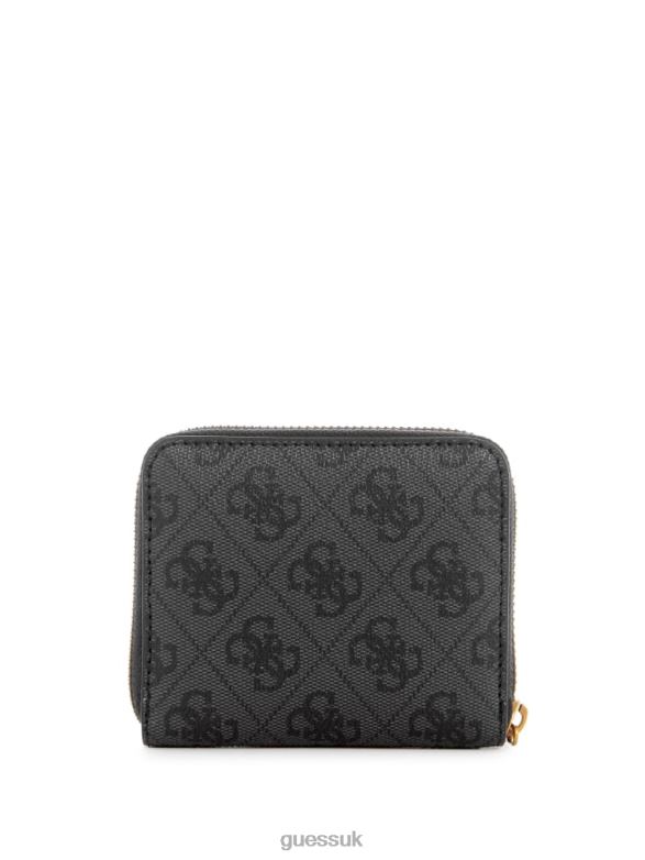GUESS Women Ginevra Logo Small Zip-Around Wallet Cloud Wash Bags V28V63130