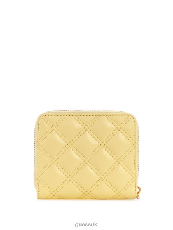 GUESS Women Giully Small Zip-Around Wallet Yellow Bags V28V63142