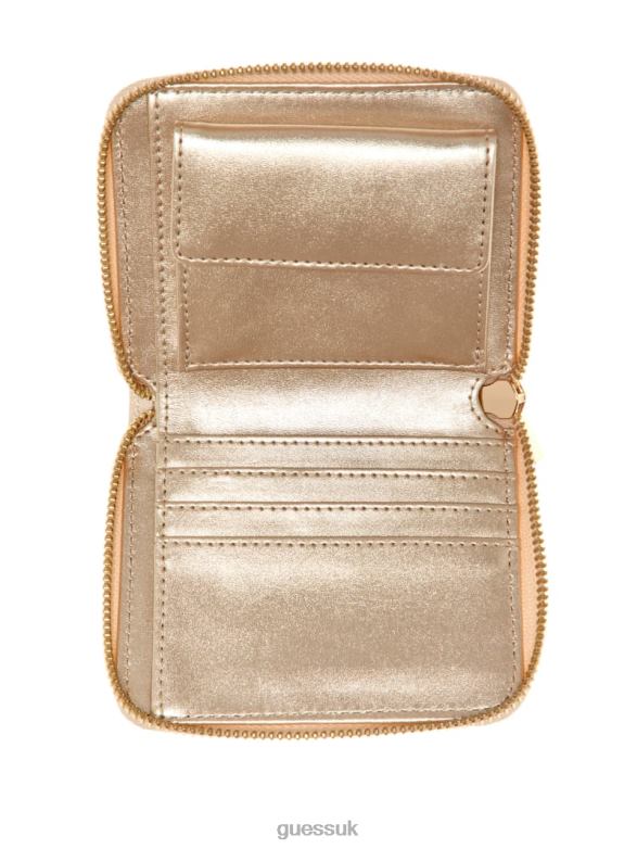 GUESS Women Giully Small Zip-Around Wallet Yellow Bags V28V63142