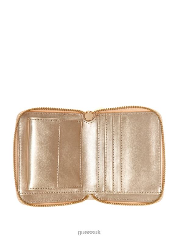 GUESS Women Izzy Small Zip-Around Wallet Dove Logo Bags V28V63135