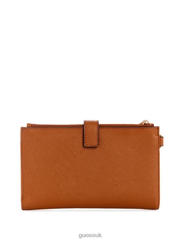 GUESS Women Laurel Double-Zip Organizer Light Cognac Bags V28V63139