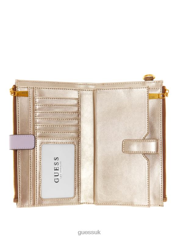 GUESS Women Laurel Double-Zip Organizer Light Cognac Bags V28V63139
