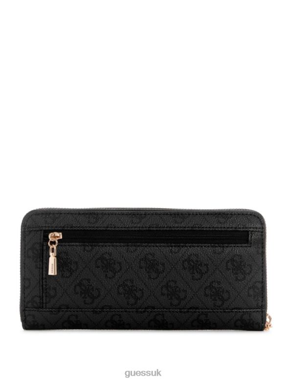 GUESS Women Laurel Large Zip-Around Wallet Cloud Wash Bags V28V63132