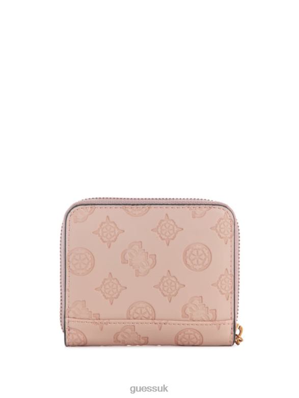 GUESS Women Laurel Small Zip-Around Wallet Buff Logo Bags V28V63147