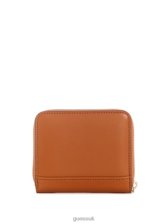 GUESS Women Laurel Small Zip-Around Wallet Cognac Bags V28V63161