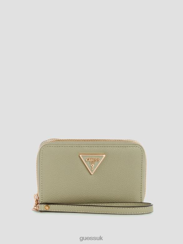 GUESS Women Meridian Medium Zip-Around Wallet Sage Bags V28V63145