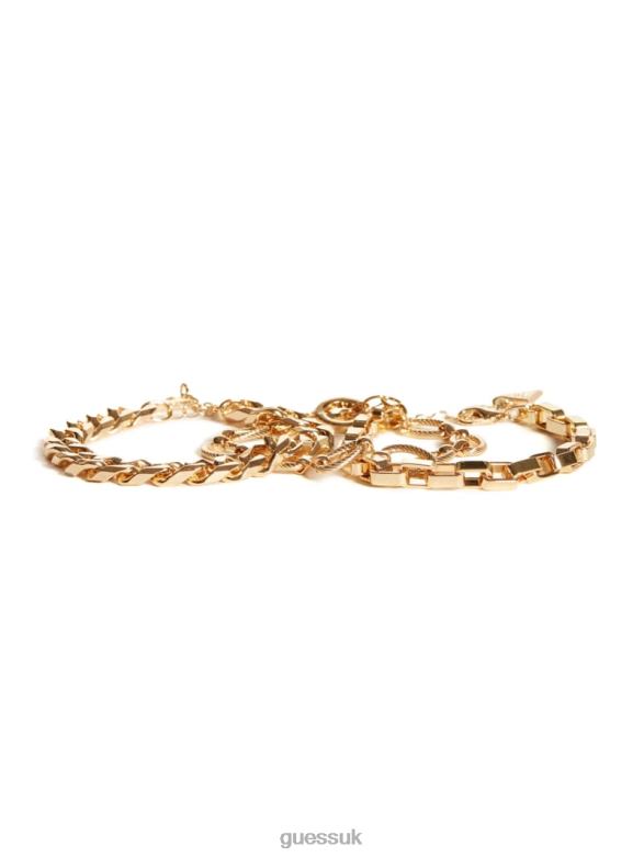 GUESS Women Chain Bracelet Set Gold Accessory V28V63843