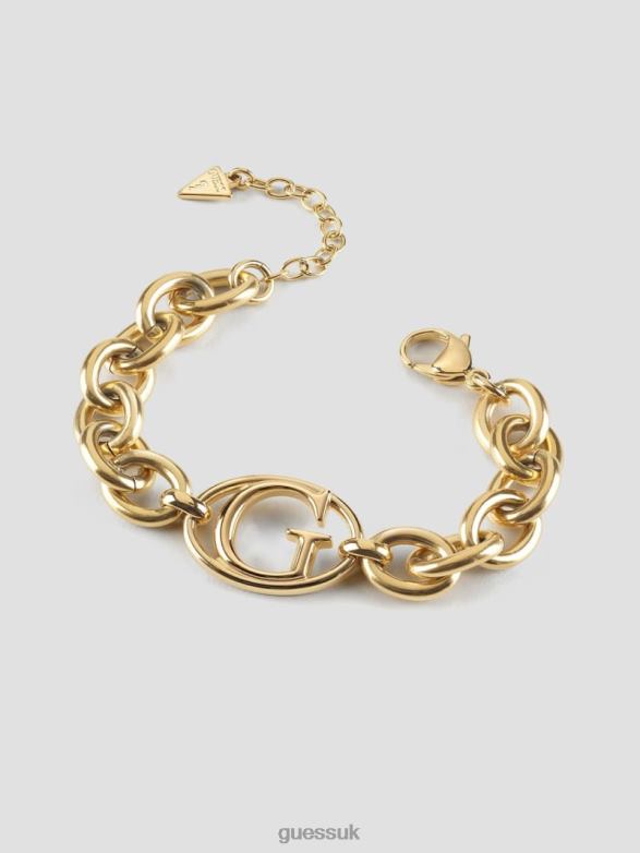 GUESS Women G Logo Chain-Link Bracelet Gold Accessory V28V63825