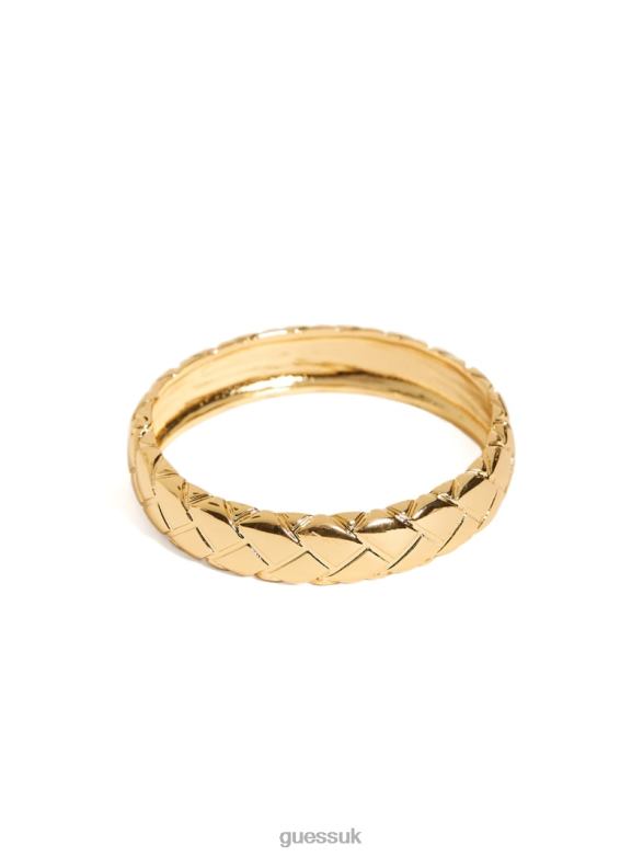 GUESS Women Woven Texture Bangle Gold Accessory V28V63942