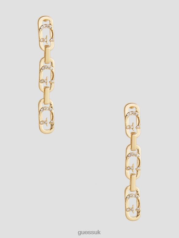 GUESS Women G Logo Linear Earrings Gold Accessory V28V63824
