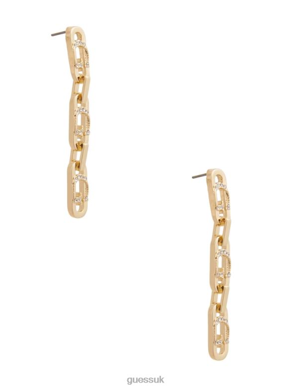 GUESS Women G Logo Linear Earrings Gold Accessory V28V63824