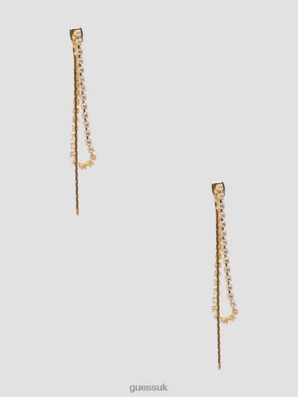 GUESS Women Linear Pull-Through Earrings Gold Accessory V28V63853