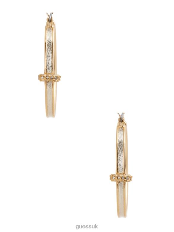 GUESS Women Metallic Hoop Earrings Gold Accessory V28V63880
