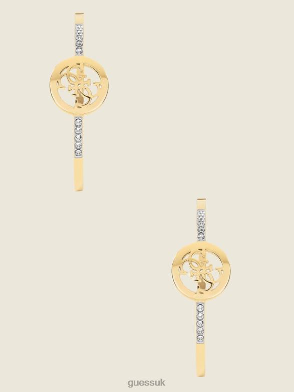 GUESS Women Quattro G Hoop Earrings Gold Accessory V28V63872