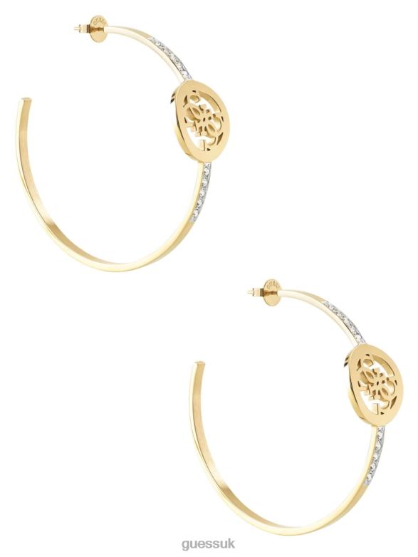 GUESS Women Quattro G Hoop Earrings Gold Accessory V28V63872