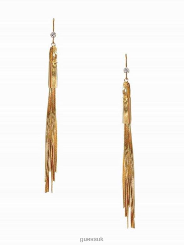 GUESS Women Snake Chain Linear Earrings Gold Accessory V28V63883