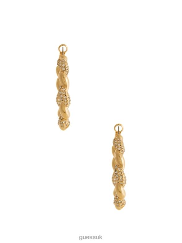 GUESS Women Twisted Hoop Earrings Gold Accessory V28V63832