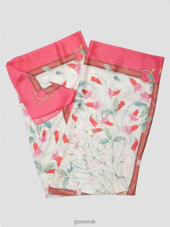 GUESS Women Aurora Silk Scarf Fuchsia Accessory V28V61222