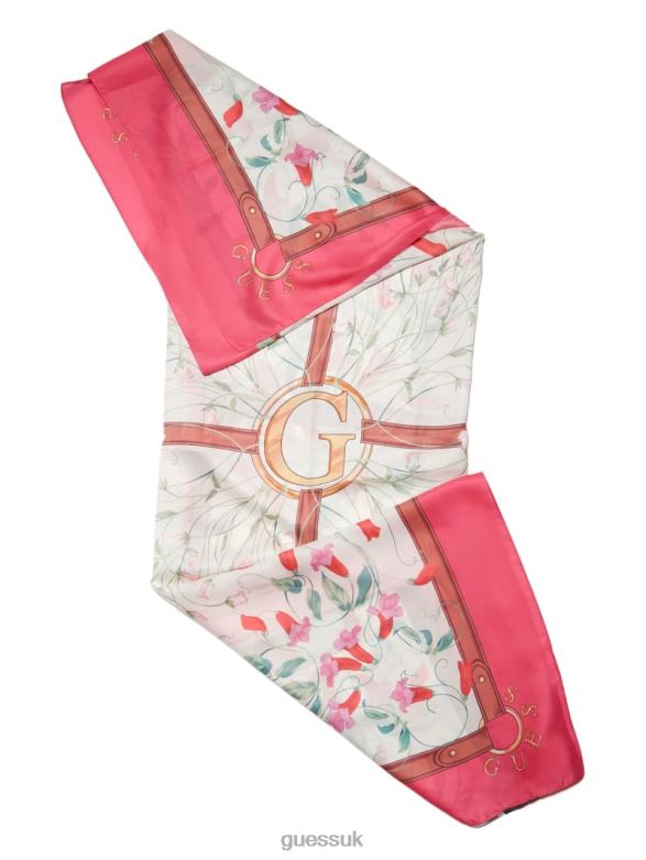 GUESS Women Aurora Silk Scarf Fuchsia Accessory V28V61222
