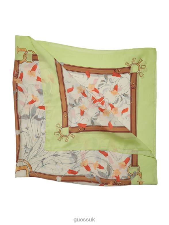GUESS Women Aurora Silk Scarf Grey-Yarn Dye Accessory V28V63788