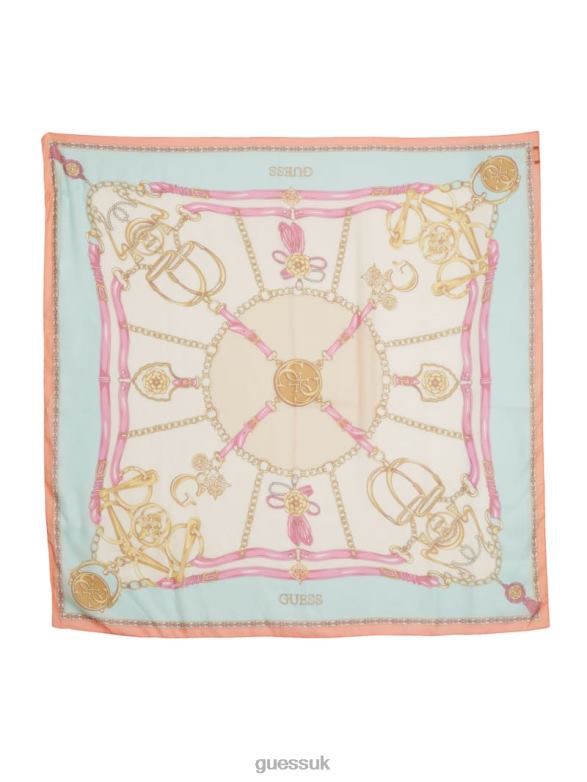 GUESS Women Camille Sheer Scarf Coral Accessory V28V63796