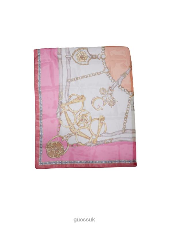 GUESS Women Camille Sheer Scarf Fuchsia Accessory V28V63793