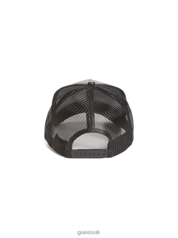GUESS Women Faux-Leather Trucker Hat Black Accessory V28V63800
