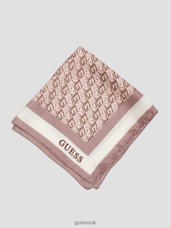 GUESS Women G Cube Silk Scarf Primrose Accessory V28V63779