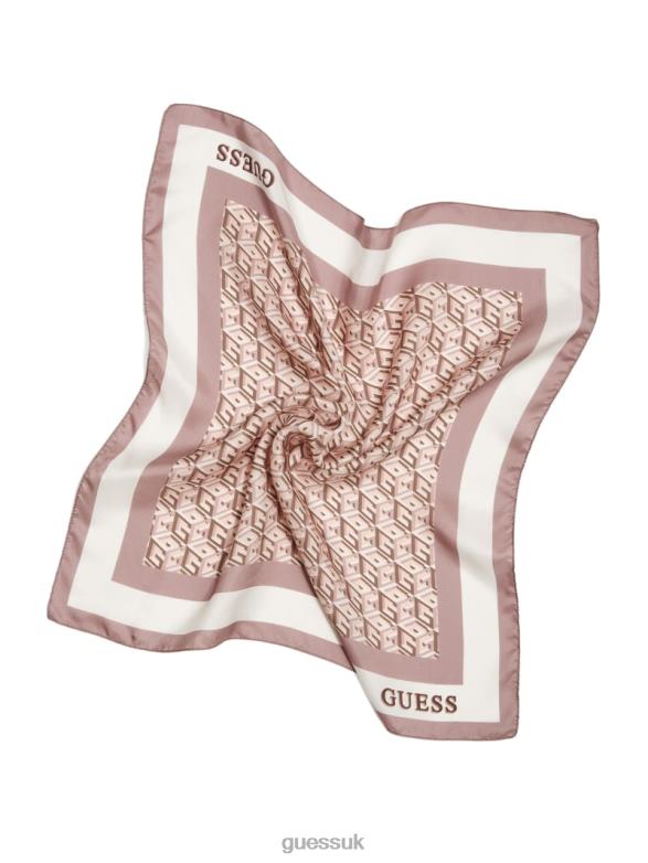 GUESS Women G Cube Silk Scarf Primrose Accessory V28V63779