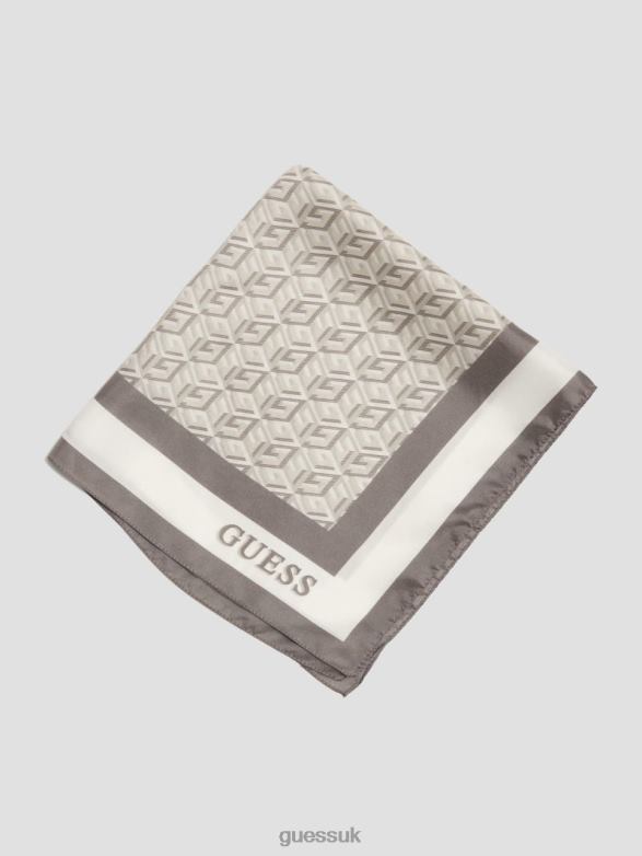GUESS Women G Cube Silk Scarf Steel Accessory V28V63778