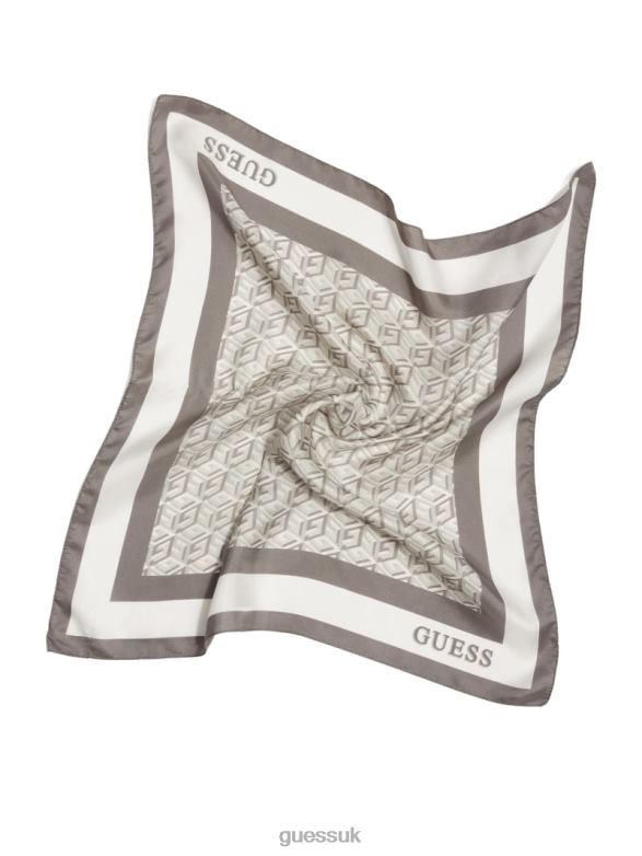 GUESS Women G Cube Silk Scarf Steel Accessory V28V63778