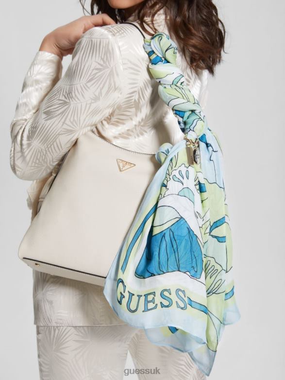 GUESS Women Lila Floral Scarf Green Multi Accessory V28V61418