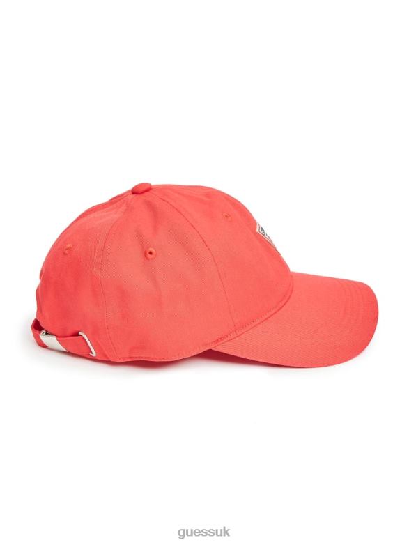 GUESS Women Logo Baseball Hat Red Accessory V28V62482