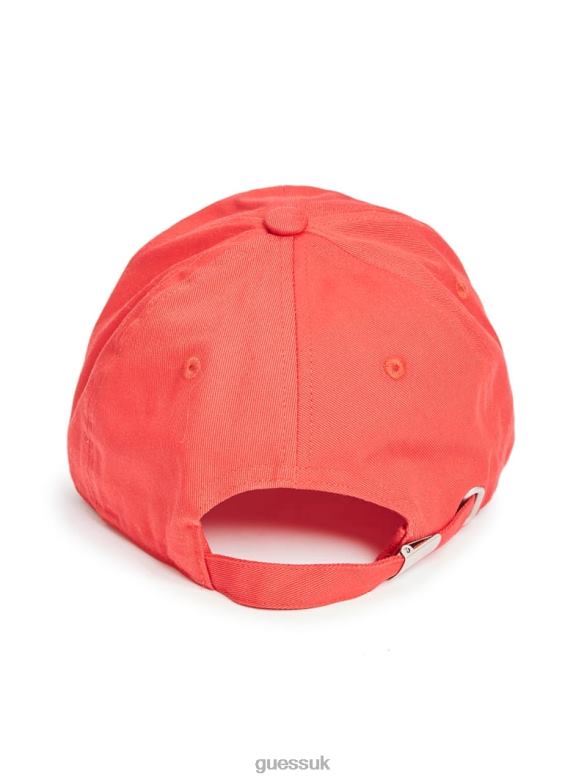 GUESS Women Logo Baseball Hat Red Accessory V28V62482