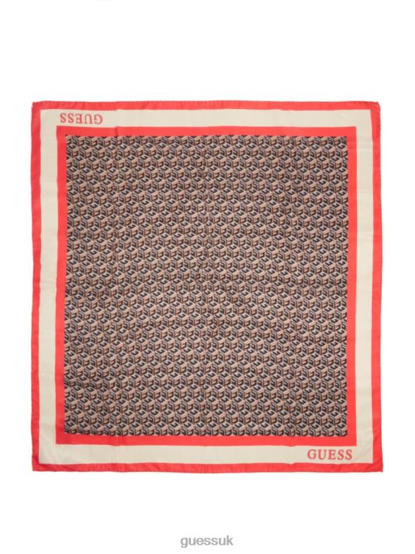 GUESS Women Silvana Foulard Black Gold Accessory V28V63781