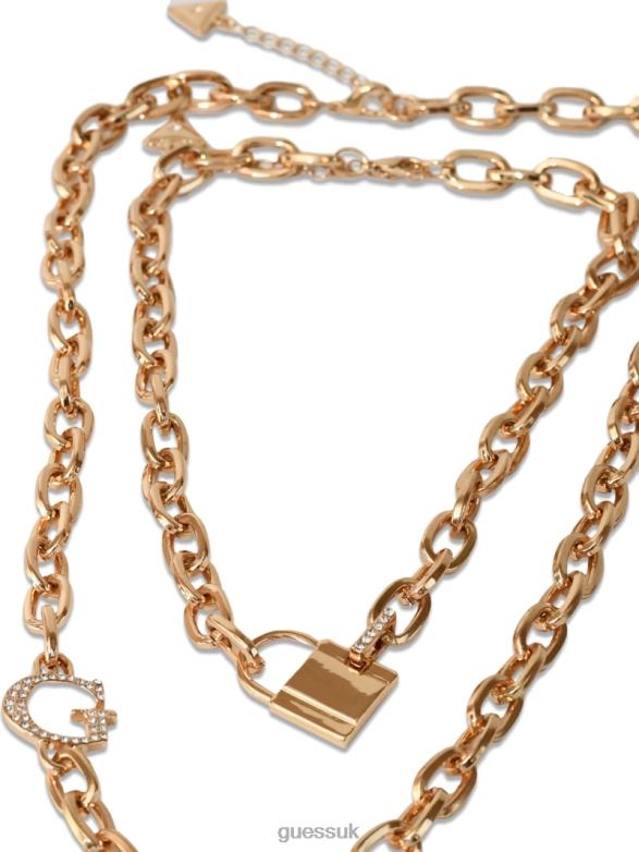 GUESS Women Chain Necklace Set Gold Accessory V28V63878
