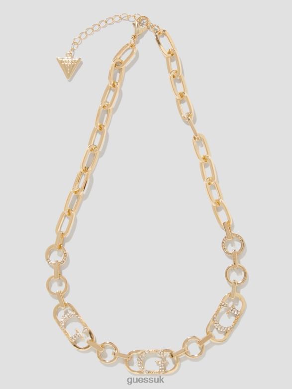 GUESS Women G Logo Statement Necklace Gold Accessory V28V63826